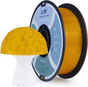 ZIRO PLA Pro 3D Printer Filament, Dimensional Accuracy +/- 0.03 mm, 1kg Spool, 1.75mm Transparent Orange