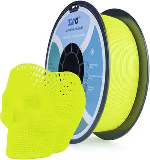 ZIRO PLA Pro 3D Printer Filament, Dimensional Accuracy +/- 0.03 mm, 1kg Spool, 1.75mm Fluorescent Yellow