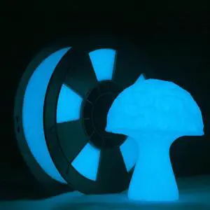 ZIRO PLA Pro 3D Printer Filament, Dimensional Accuracy +/- 0.03 mm, 1kg Spool, 1.75mm Glow Blue