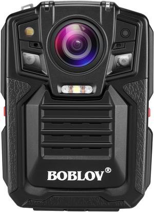 BOBLOV HD66/D7 2K 1440P Body Worn Camera IP67 Waterproof&Anti -Fall, Two Batteies with Dock,1440P Wearable Camera Audio & Video Recorder 170° Wide Angle IR Night Vision with 360° Rotation Clip (128GB)