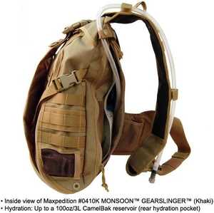 Maxpedition 0410G Monsoon Gearslinger Bag 14"x6"x20" - Olive Drab Nylon Maxpedition 0410G Monsoon Gearslinger Bag 14"x6"x20" - Olive Drab Nylon