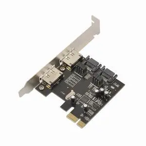 New 2 Port eSATA e-SATA 3.0 and 2 Port SATA 3.0 Serial ATA to PCI-E PCI Express Card Adapter Converter 6.0Gbps ASM1061 Chipset New 2 Port eSATA e-SATA 3.0 and 2 Port SATA 3.0 Serial ATA to PCI-E PCI Express Card Adapter Converter 6.0Gbps ASM1061 Chipset