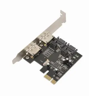New 2 Port eSATA e-SATA 3.0 and 2 Port SATA 3.0 Serial ATA to PCI-E PCI Express Card Adapter Converter 6.0Gbps ASM1061 Chipset New 2 Port eSATA e-SATA 3.0 and 2 Port SATA 3.0 Serial ATA to PCI-E PCI Express Card Adapter Converter 6.0Gbps ASM1061 Chipset