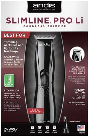 Andis Barber Grooming Cutting Black SlimLine Pro Li T-Blade Trimmer CL-32475 Andis Barber Grooming Cutting Black SlimLine Pro Li T-Blade Trimmer CL-32475