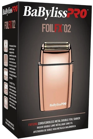 BaBylissPRO FOILFX02 Cord/Cordless Metal Double-Foil Shaver (ROSE GOLD) FXFS2RG BaBylissPRO FOILFX02 Cord/Cordless Metal Double-Foil Shaver (ROSE GOLD) FXFS2RG