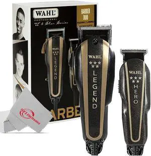 WAHL Professional Trimmer HERO & Hair Clipper LEGEND 5 Star Barber Combo 8180