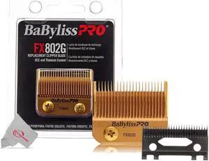 BaByliss Pro DLC and Titanium Coated Replacement Clipper Blade Fits FX870G, FX870BN, FX870RG, FX870W, FXF880 #FX802G