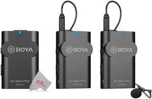 Boya BY-WM4 PRO-K2 Two-Person Digital Camera-Mount Wireless Omni Lavalier Microphone System (2.4 GHz)