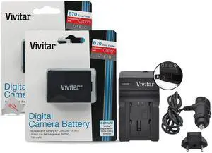 3 Vivitar LP E10 Replacement Batteries and Charger for Canon T7 T6 T5 T100 4000D 3000D 2000D