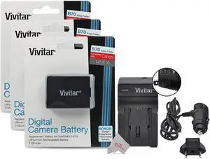 4 Vivitar LP E10 Replacement Batteries and Charger for Canon T7 T6 T5 T100 4000D 3000D 2000D