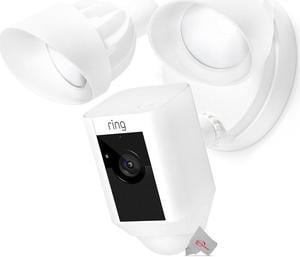 RING Floodlight Cam Wired Plus Motion-Activated 1080p HD White