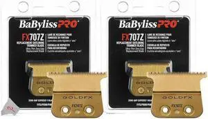2x BaByliss PRO FX707Z Replacement Outlining Trimmer Blade Zero Gap T-Blade for FX787 Trimmers