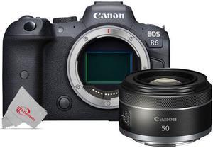 Canon EOS R6 Mirrorless Digital Camera with Canon RF 50mm f18 STM Compact Lens