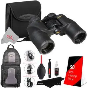 Nikon 16x50 Aculon A211 Binocular 8250 with Lens Tissue + Backpack + 5pc Cleaning Kit