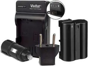 Vivitar Replacement Rechargeable Battery for Nikon EN-EL15c + MH-25 Replacement Battery Charger