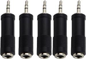 5x Pig Hog Solutions TRS(F) to 3.5mm(M) Stereo Adapter