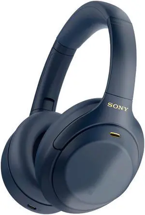 Sony - WH-1000XM4 Wireless Noise-Cancelling Over-the-Ear Headphones - Midnight Blue