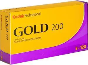 Kodak Gold 200 Color Negative Film, 120 Roll Film, 5-Pack #1075597
