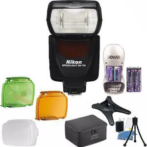 Nikon SB-700 AF Speedlight Shoe Mount Flash for Nikon DSLR Cameras+Accessories