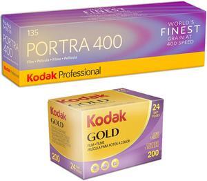 Kodak Portra 400 Color Negative Film 36 Exposures 5-Pack + Kodak GOLD 200 24 EXP
