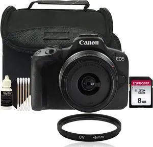 Canon EOS R50 Mirrorless Camera with 18-45mm Lens Basic Starter Bundle