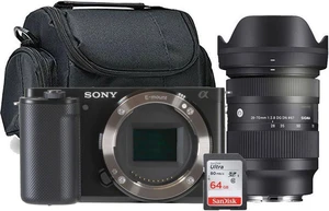 Sony ZV-E10 24.2MP Mirrorless Camera + Sigma 28-70mm f/2.8 DG DN Lens Kit Sony ZV-E10 24.2MP Mirrorless Camera + Sigma 28-70mm f/2.8 DG DN Lens Kit