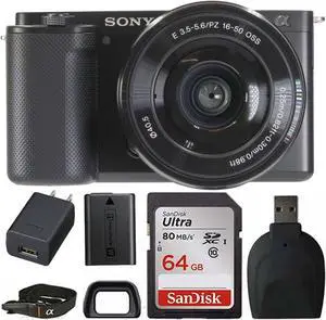 Sony ZV-E10 24.2MP Mirrorless Camera + Sony 16-50mm Lens ILCE-6400L/B Kit