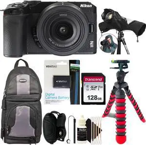 Nikon Z30 Mirrorless Camera with DX 16-50mm Lens (Black) Tourists' Favorite Bundle - 128GB Memory with Replacement Battery + More