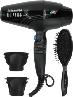 BaByliss Pro Nano Titanium Italian Performance Hair Dryer 2000 Watt BRAP1 with Detangler Brush