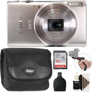 Canon Powershot IXY 650/ELPH 360 20.2MP Point and Shoot Digital Camera (Silver) with 32GB Accessory Bundle