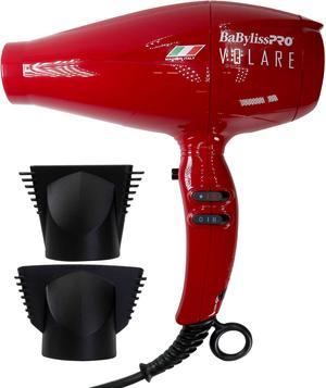 BaByliss Pro Volare Nano Titanium Professional Quality Italian Performance Hair Dryer 2000-Watt Blow Dryer (Red) #BRVOL1