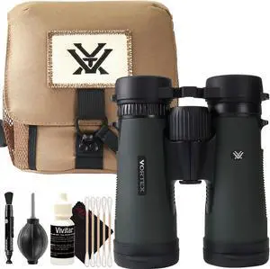 Vortex 8x42 Diamondback HD Binoculars (Green) with Lens Cleaning Pen and Vivitar Three Piece Cleaning Kit