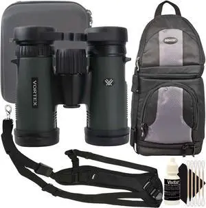 Vortex 8x32 Diamondback HD Binoculars DB-212 with Top Accessories