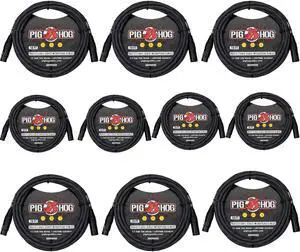 10x Pig Hog He Unit Sereis Mic Cables 10ft.