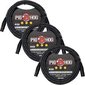3x Pig Hog He Unit Sereis Mic Cables 10ft.