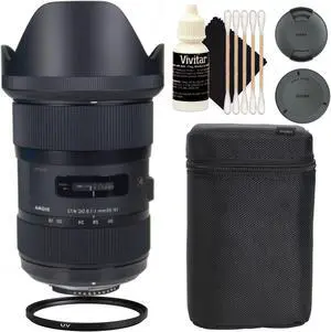 Sigma 18-35mm f/1.8 DC HSM Art Lens for Nikon F with UV Filter and Cleaning Kit