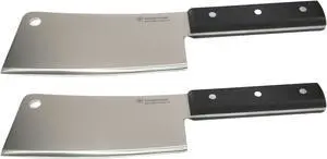 2x Wusthof Classic 6" Cleaver Knive Black