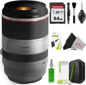 Canon RF 70-200mm f/2.8 L IS USM Lens with 64GB SDXC Memory Card and Professional Cleaning Kit Canon RF 70-200mm f/2.8 L IS USM Lens with 64GB SDXC Memory Card and Professional Cleaning Kit