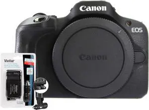 Canon EOS R100 Mirrorless Digital Camera Body Black with Replacement Battery and Charger