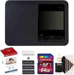 Canon SELPHY CP1500 Compact Photo Printer (Black) with KP-108IN Selphy Color Ink Accessory Kit