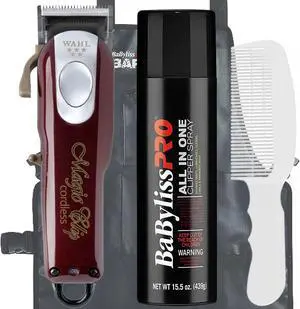 Wahl Professional 5-Star Cord / Cordless Magic Clip #8148 Stagger-tooth Crunch Blade Technology Clipper Baber Accessory Bundle