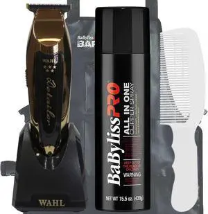 Wahl 5 Star Gold Detailer Cordless  Li Trimmer #8171-700 Barber Accessory Bundle