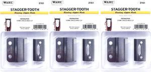 3x Wahl 2Hole Replacement Blade StaggerTooth 2161 for Cordless Magic Clip