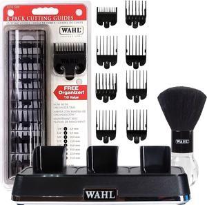 Wahl Professional Power Station Multi-Charge #3023291 with 8 Pk Cutting Guides with Organizer 3170-500 and Neck Duster