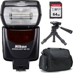 Nikon SB-700 AF Speedlight Flash with 12" Heavy Duty Table Top Tripod Accessory Kit
