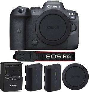 Canon EOS R6 Mirrorless Digital Camera Body with Extra Canon LPE6NH Lithium  Ion Battery