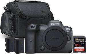 Canon EOS R6 Mirrorless Digital Camera Body with Extra Canon LPE6NH LithiumIon Battery Top Bundle