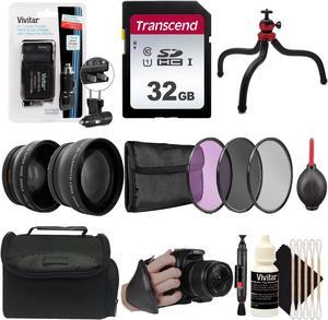 Complete Accessory Bundle for Canon EOS R100 R50 R10 Includes Replacement Battery, Tripod, Memory Card, Lens Filters and More