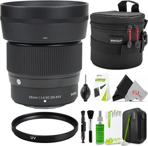 Sigma 56mm f/1.4 DC DN Contemporary Lens (Sony E) All You Need Accessory Kit Sigma 56mm f/1.4 DC DN Contemporary Lens (Sony E) All You Need Accessory Kit