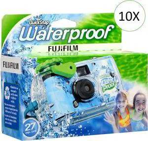 Fujifilm QuickSnap 800 Waterproof One-Time Use Disposable 35mm Camera - 27 Exposures -10 Count